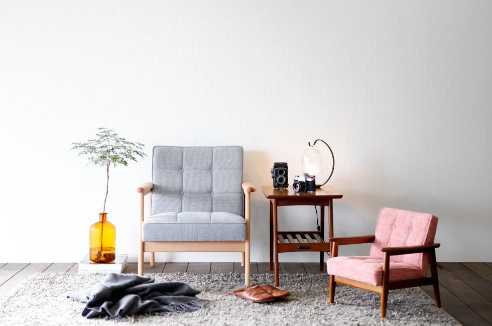 カリモク60 Kチェア1シーター ミストグレー | Plain Table