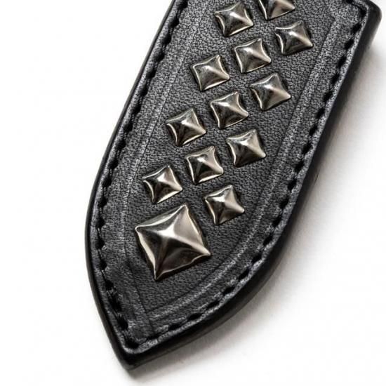 CALEE STUDS LEATHER KEY RING - FLOATER