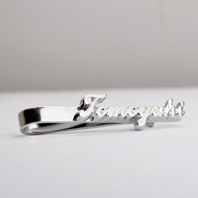 銀製ネームネクタイピン | オーダーメイド - 工房史 プレゼント向け