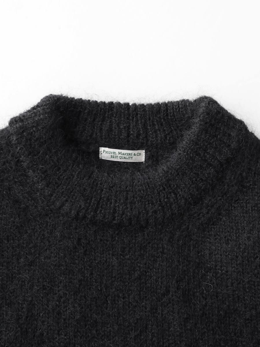PHIGVEL - フィグベル / MOCK NECK MOHAIR SWEATER | NOTHING BUT