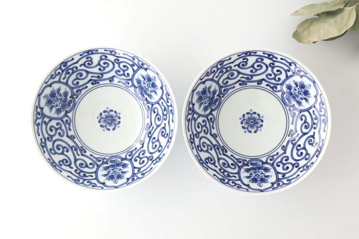 平鉢｜6寸｜間取青花文｜磁器｜波佐見焼｜和食器通販｜うちる｜和食器