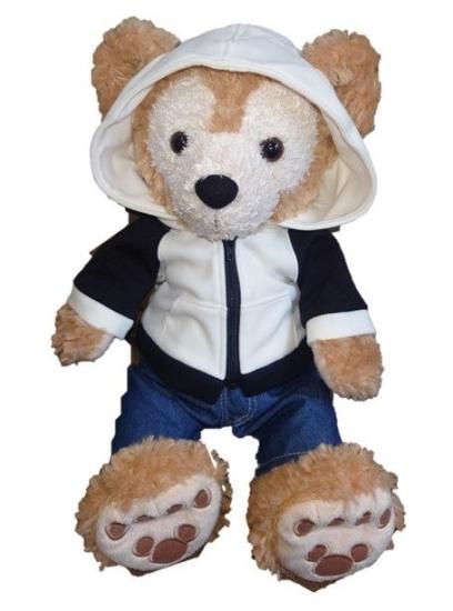 ダッフィーコスチューム 単品 Sサイズ 耳開きジップ アップ パーカー