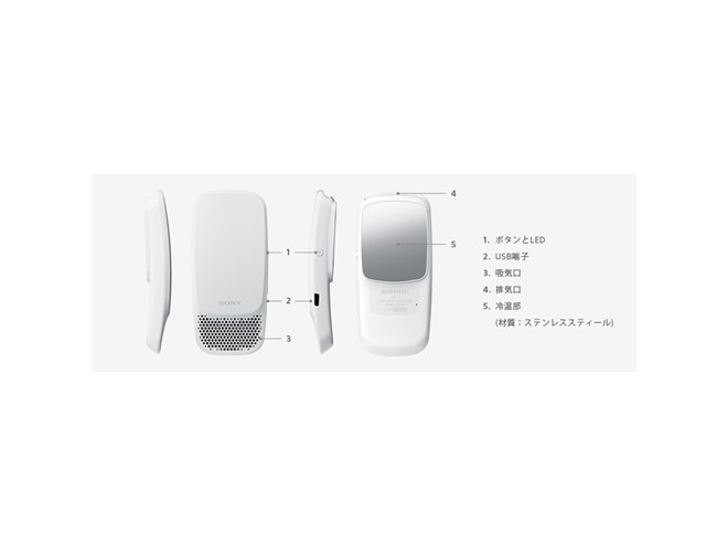 ソニー、“冷却機能を強化した”ウェアラブルサーモデバイス「REON