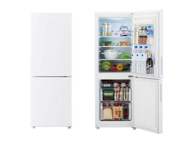 ハイアール、3段引き出し式の大容量冷凍室を備えた「173L冷凍冷蔵庫 JR