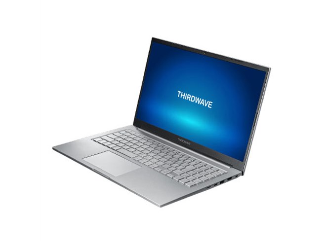 サードウェーブ、天面のロゴを省略した15.6型ノートPC「THIRDWAVE DX