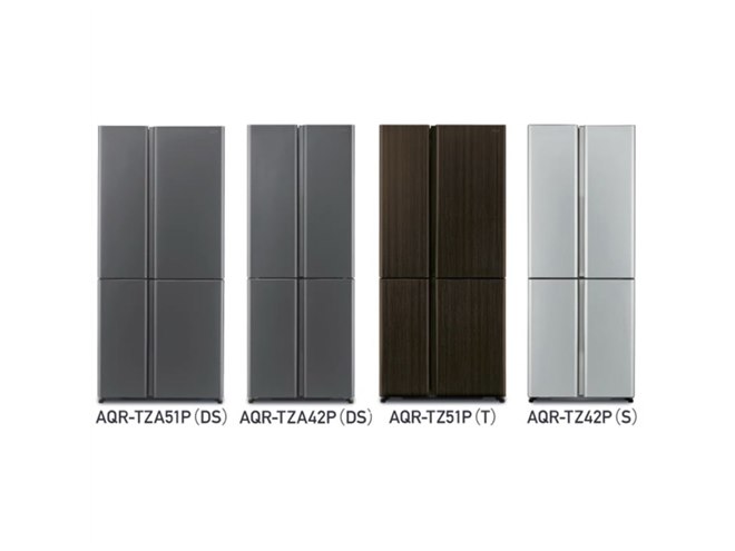 AQUA、奥行き635mmの薄型冷凍冷蔵庫「TZシリーズ」2024年モデルを本日3