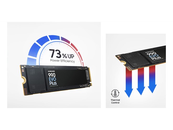 サムスン、1TB/2TB/4TBをラインアップしたM.2 NVMe SSD「990 EVO Plus