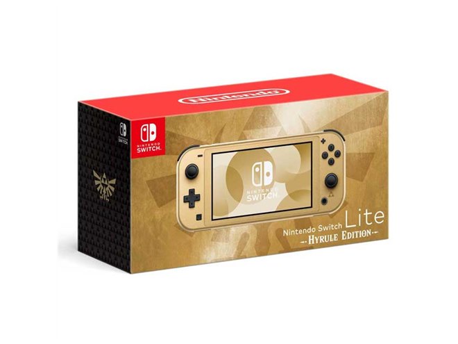 ゼルダ」ファン必見、ハイラルの紋章を描いたゴールドボディの「Switch