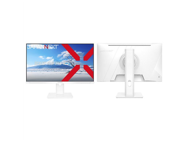 JAPANNEXT、本体や付属品を「ホワイト」で統一した23.8型液晶を20,480