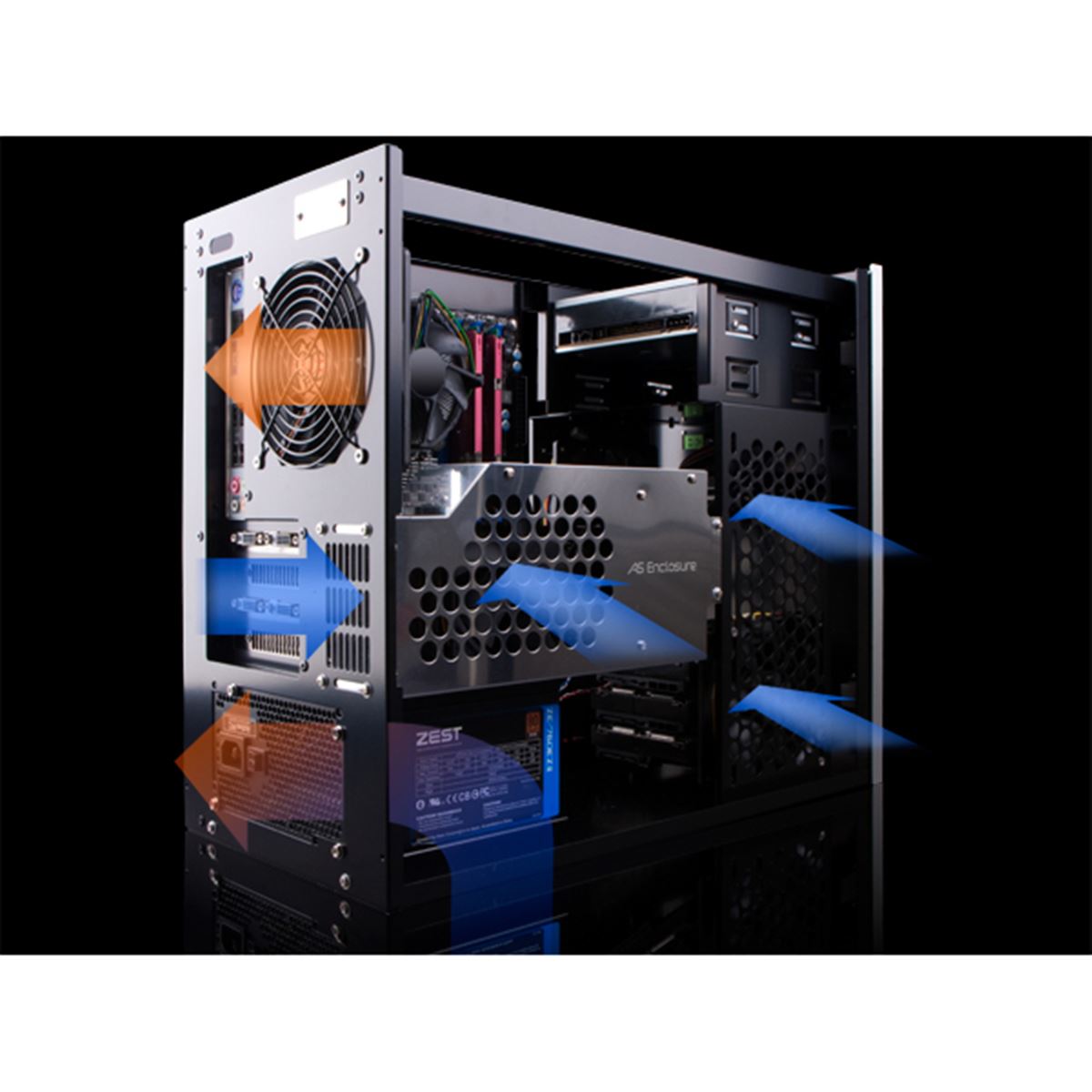 アビー、左右にエアフローを形成するMicro-ATXケース - 価格.com