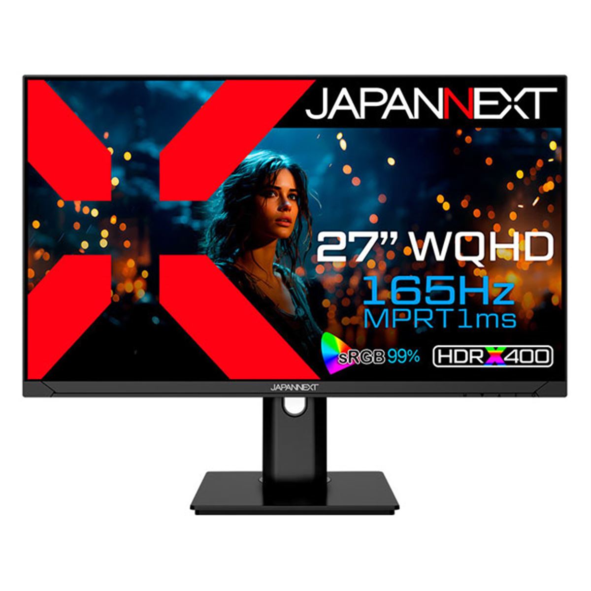 JAPANNEXT、最大165Hzリフレッシュレート対応の27型WQHDゲーミング