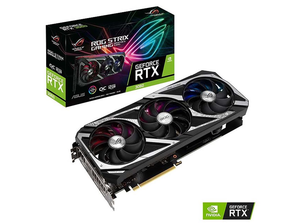 ASUS、OC仕様の「GeForce RTX 3060」を搭載したビデオカード2機種