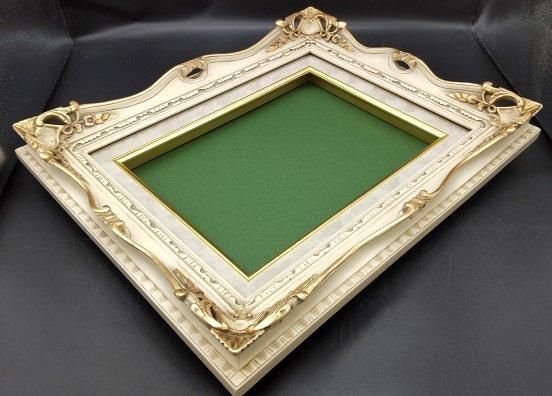 7802 F4号 アンティークアイボリー 333×242mm 油彩額縁 表面保護