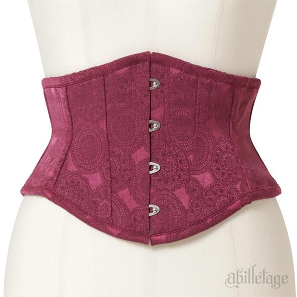 受注生産】レースプリントミニコルセット（ワイン） - 【公式