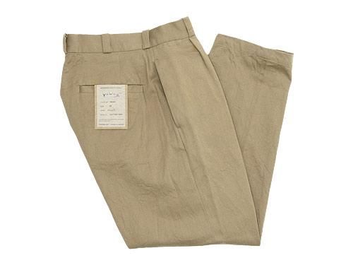 YAECA チノパン タックテーパード KAHKI 〔レディース〕 【166201