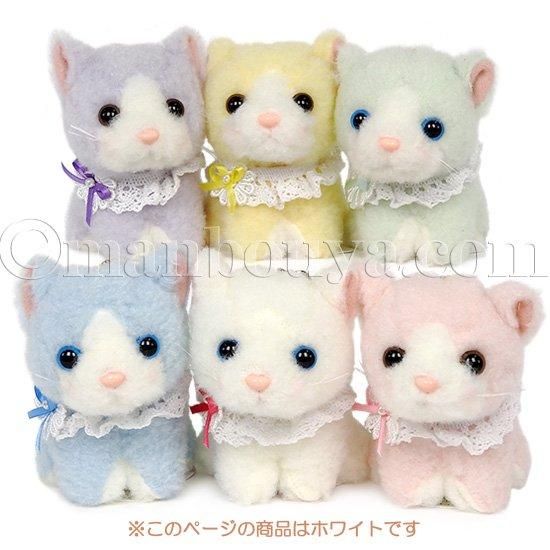 猫 ぬいぐるみ ホワイト たけのこ TAKENOKO JOYFUL MATES ふわもこ