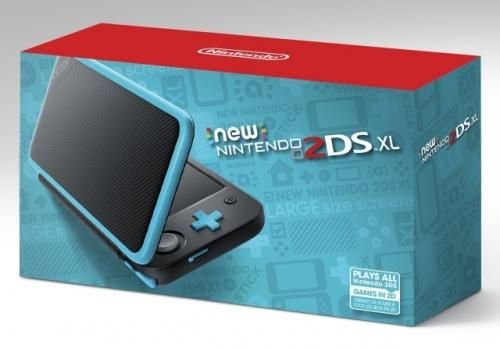中古]北米版 Newニンテンドー2DS XL ブラック ターコイズ New Nintendo