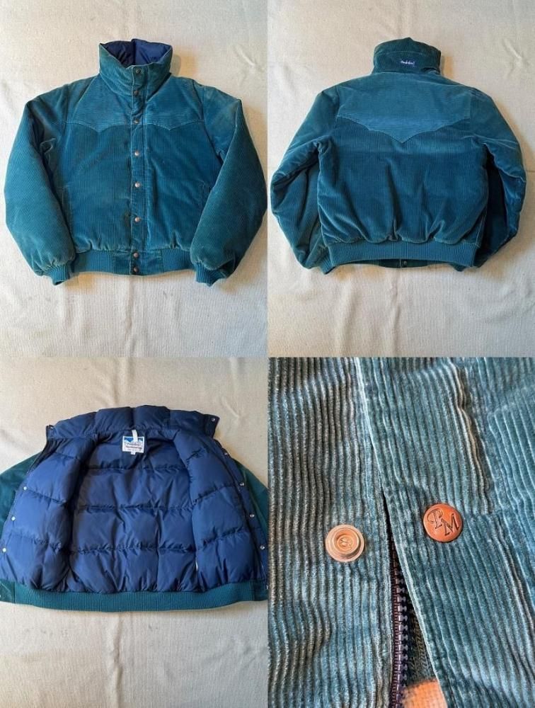 1980sパウダーホーン 太畝コーデュロイ ハイネックダウン L