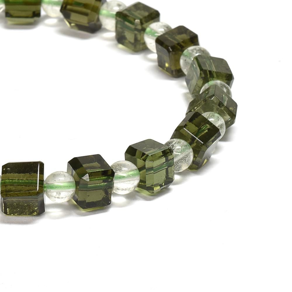 モルダバイト&リビアングラス ブレスレット #ML0802 - プレミアム