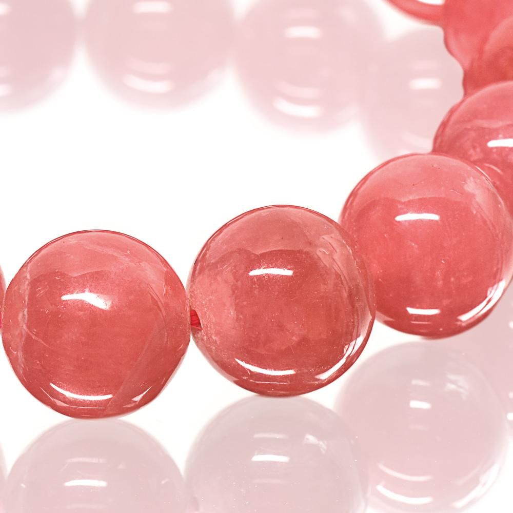 鑑別書付][高品質] インカローズ（ロードクロサイト）ブレスレット