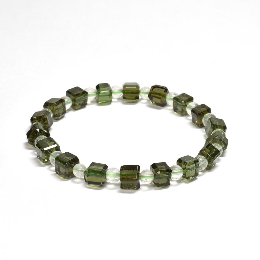 モルダバイト&リビアングラス ブレスレット #ML0802 - プレミアム