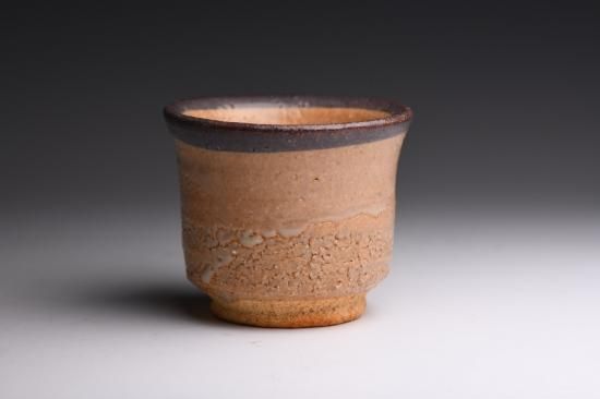 中里重利／唐津皮鯨ぐい呑021 NAKAZATO Shigetoshi