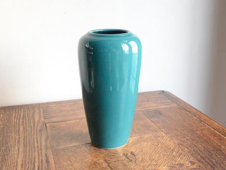 ヴィンテージ 陶器フラワーベース（H17cm）｜アンティーク雑貨