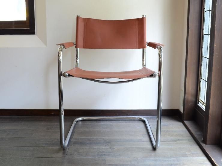 ヴィンテージデザイン レザーアームチェア（本革）｜アンティーク家具