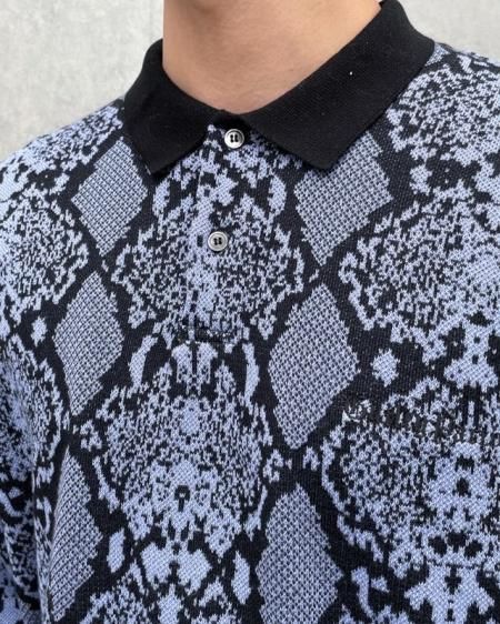 WACKO MARIA (ワコマリア) PYTHON KNIT POLO SHIRT (パイソン柄ニット