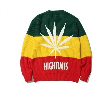 WACKO MARIA (ワコマリア)HIGHTIMES RASTA STRIPED CREW NECK SWEATER
