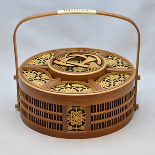 淡路手付丸菓子器 - 駿河竹千筋細工 【公式】 駿河竹千筋細工協同組合