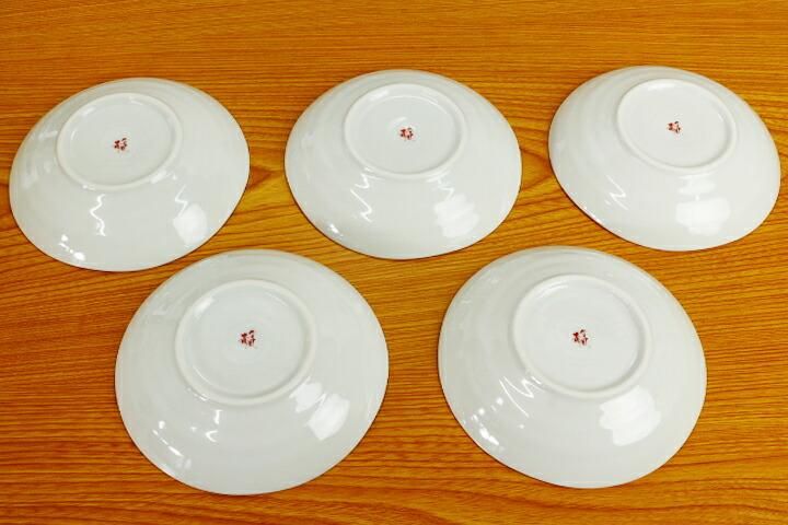 4号皿揃 染付瓔珞紋時代画風/青郊窯