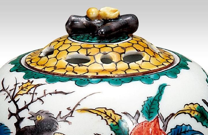 3.5号香炉 古九谷花鳥