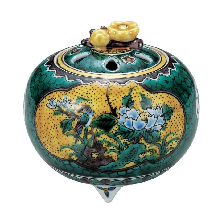 3.5号香炉 古九谷花鳥