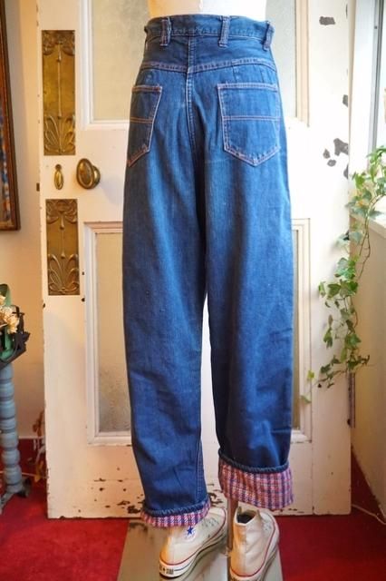 USA VINTAGE 50's 50s DENIM RANCH PANTS w/LINER 50年代 ランチパンツ