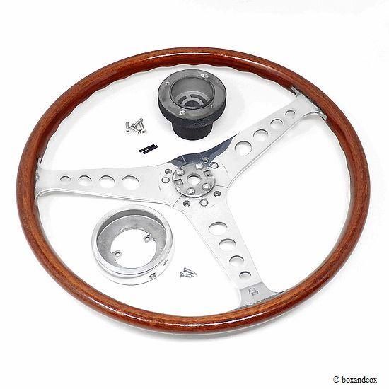 1960's LES LESTON GRAND PRIX WOOD STEERING WHEEL for MINI/レス