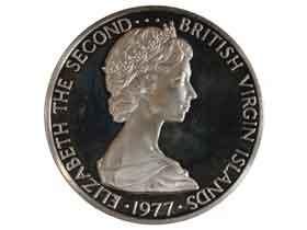 1822年(203年前)イギリス領西インド 1/16ドル銀貨 錨の上の王冠の銀貨