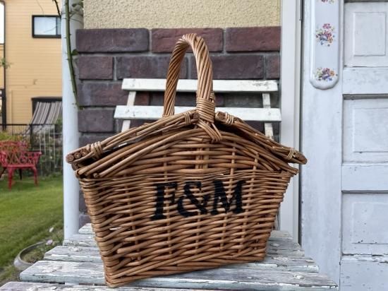 F＆M(フォートナム＆メイソン）ハンドル付きハンパーピクニック