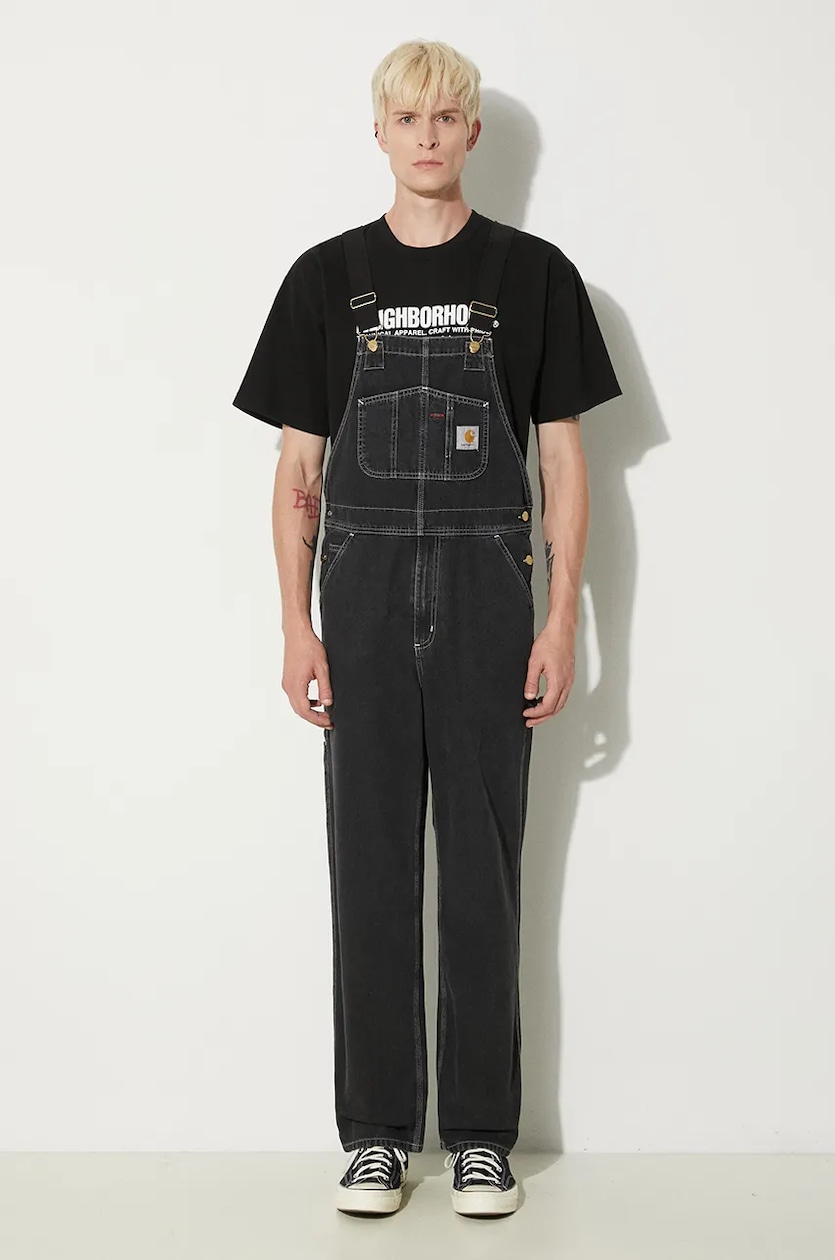 Carhartt WIP cotton overalls black color at PRM US