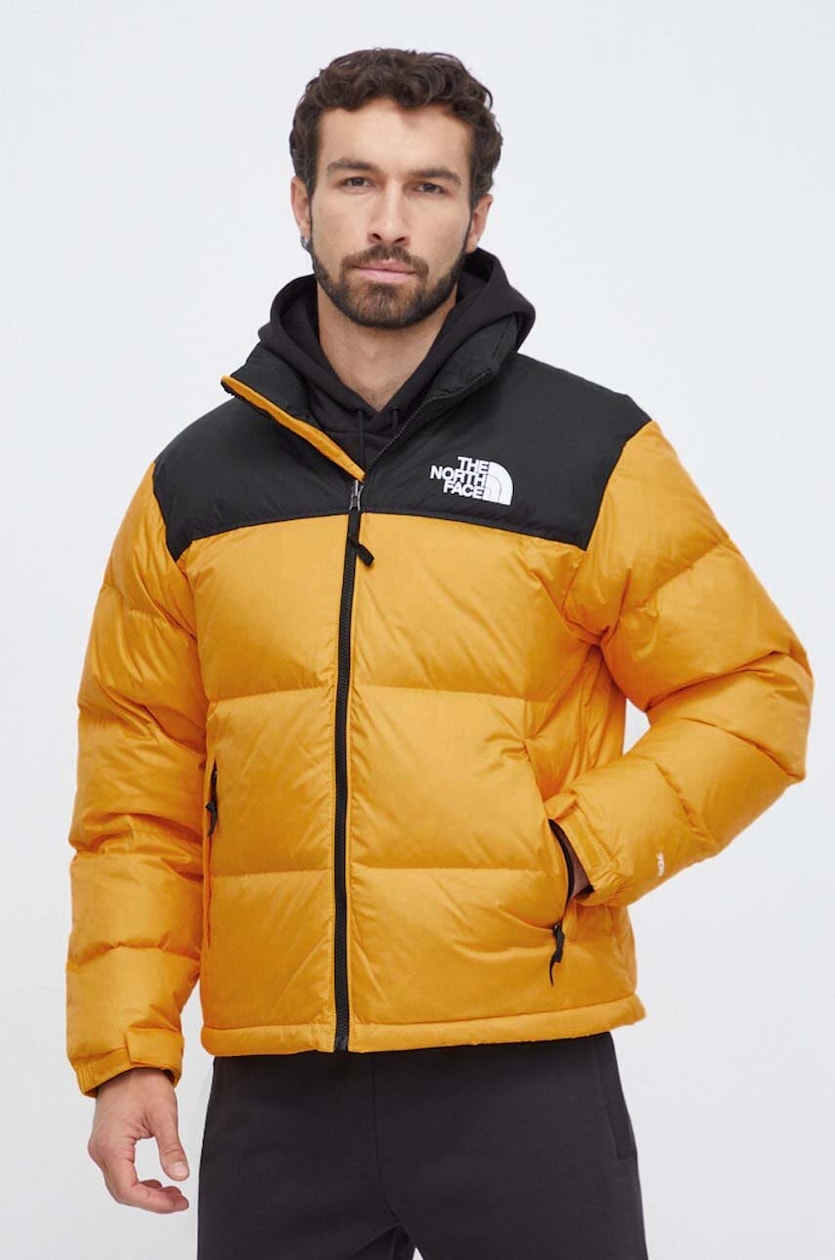 The North Face down jacket men's yellow color at PRM US