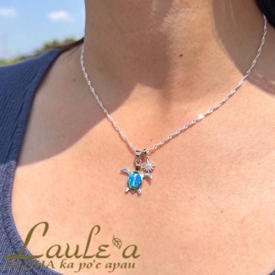 ブルーオパールホヌネックレス - ハワイアンジュエリーショップ ラウレア