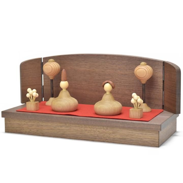 在庫限り】三浦木地 ひな1段セット・新（リニューアルタイプ） - 木の