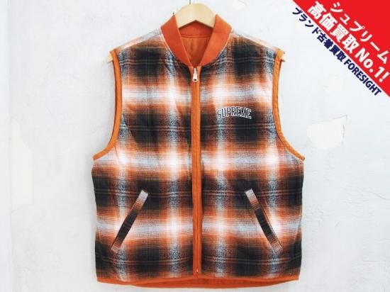 Supreme 'Reversible Shadow Plaid Vest'リバーシブル シャドウ
