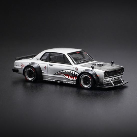 Pop Race x Enigma 1/64 SKYLINE GT-R V8 DRIFT (HAKOSUKA) METALLIC