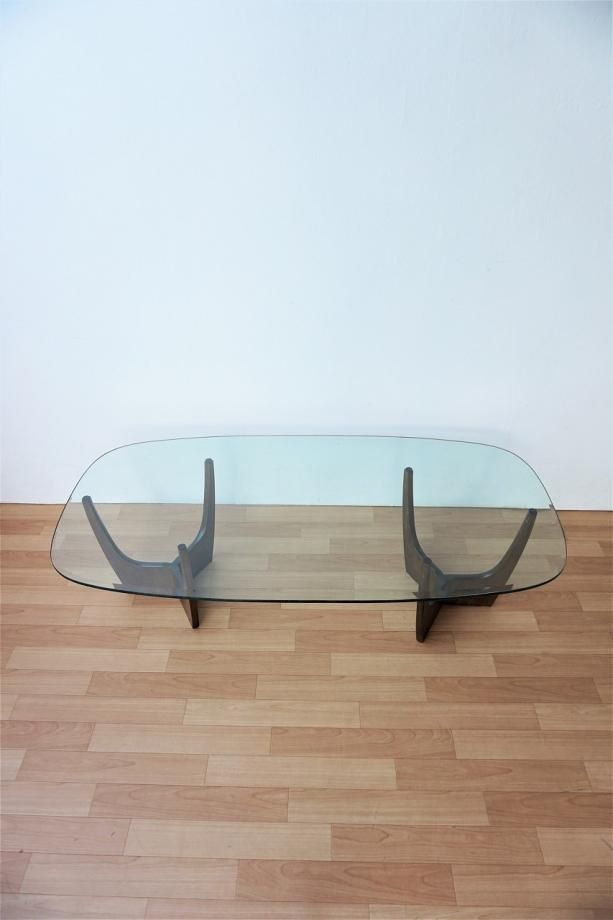 1960's ヴィンテージ ミッドセンチュリー ガラストップ ローテーブル