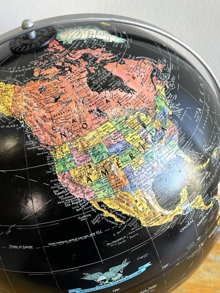 REPLOGLE社製 ヴィンテージ ブラックオーシャン グローブ / 地球儀