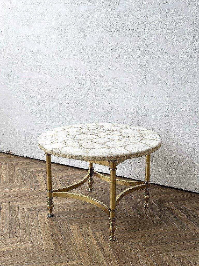 1960's ヴィンテージ ストーントップ サイドテーブル - アンティーク