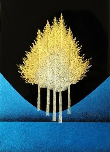 吠木 正樹 「立木」漆芸額 - レトロ ＆アート空間 「 古美術倶楽部 玉兎 」