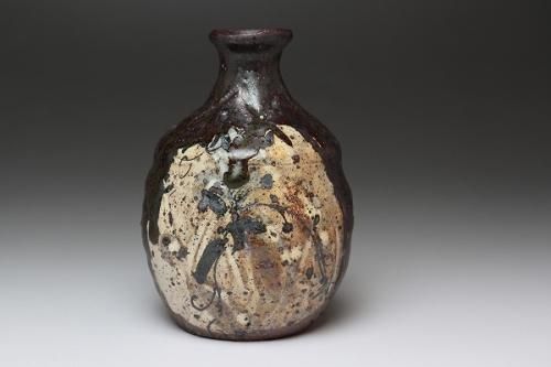 池田省吾 「 黒織部徳利 」 種子島 無比 酒器 - レトロ ＆アート空間