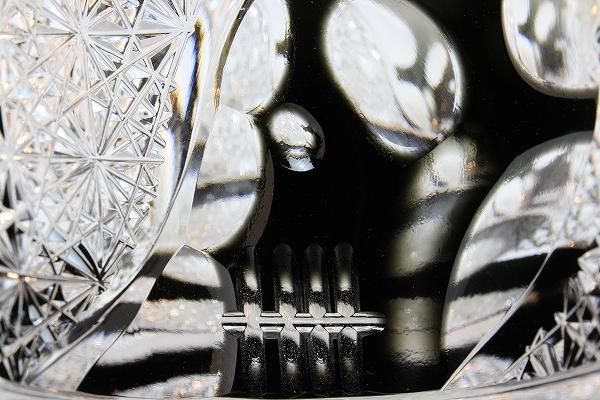 但野英芳 「 スカルぐい呑 」 江戸切子 酒器 - レトロ ＆アート空間